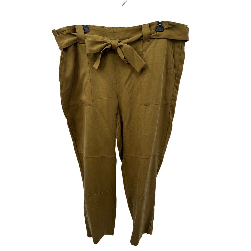 BANANA REPUBLIC NWT Tie Waist Olive Green Lyocell Pant // XL